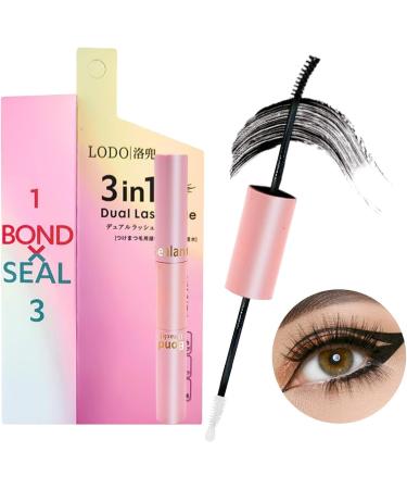 Cluster Lash Glue | Seal Lash Glue - Long Lasting Individual Lash Mascara Glue Dual-Ended Eye Lash Glue Mascara Cluster Eyelash for Women Girls - Buy Online on SooperMarket.com
