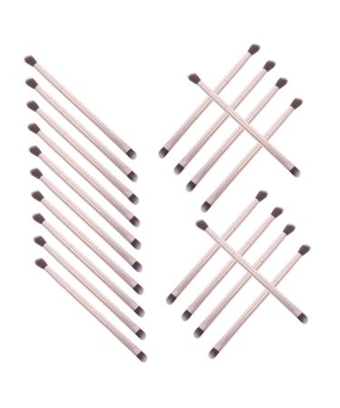 BELLIFFY 20pcs Double Brush Makeup Brush Women Makeup Supplies Eye Brush for Makeup Golden