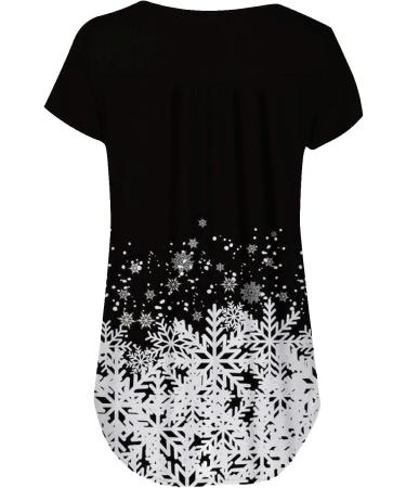 Womens Tunic Tops 2023 | Trendy Short Sleeve Button Down Shirt | Black-3 Medium - Buy Online on SooperMarket.com