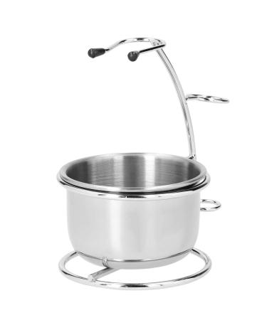 Household Shaving Stand Bowl Set Professional Metal Shaving Brush Holder Stainless Steel Shaving Soap Stand Bowl