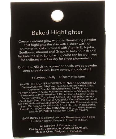 E.L.F. Baked Highlighter Apricot Glow | Radiant Finish | 0.17 oz (5 g) - Buy Online on SooperMarket.com