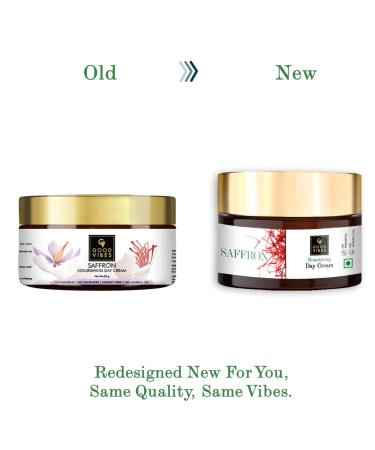 Good Vibes Saffron Nourishing Day Cream - Hydrating 50g | Heal Dull Skin | International Shipping Available - Buy Online on SooperMarket.com