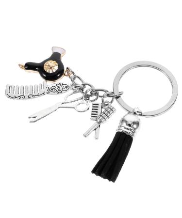 Hair Stylist Jewelry Barber Keychain Hair Dryer Keychains Decor Hanging Bag Backpack Bags Zinc Alloy