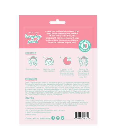 FACETORY Pearl Radiance Boosting Mask - Pack of 5 | Soft Form-Fitting Face Mask for All Skin Types | Strengthening, Balancing, and Illuminating Formula | No Harsh Chemicals - Buy Online on SooperMarket.com