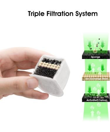 WOPET 4 Pack Replacement Filters Compatible with W300 &W300B &W500 Cat Water Fountain  67oz/2L Automatic Pet Water Fountain  Super Quiet Dog Water Dispenser 4pcs - Buy Online on SooperMarket.com
