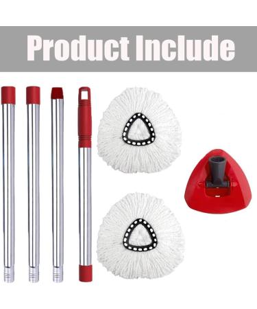 ANREKEYH Spin Mop Set with 2 Refills and Handle Replacement - White (1 Tank System) - Buy Online on SooperMarket.com
