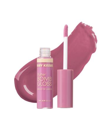 Ruby Kisses Lip Gloss Butter Bomb Gloss Non-Sticky Lip Gloss Vitamin E Natural Nude Lip Makeup - 7.8mL (0.26 US fl.oz) (Wifey)