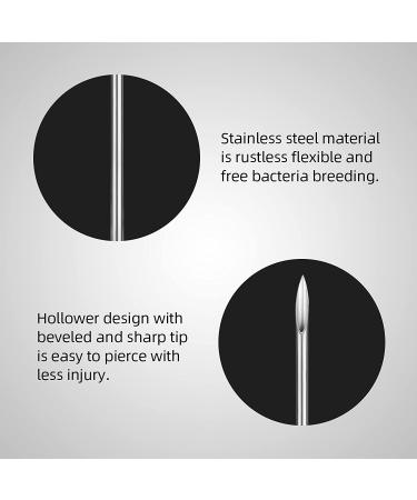 ATOMUS 10pcs Stainless Steel 16G Piercing Needles - Sterile Disposable for Ear, Nose, Navel, Nipple, Lip - Buy Online on SooperMarket.com