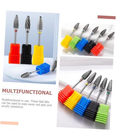 PLAFOPE Nail Polisher Drill Bits for Nail Professional Drill Bits Nail Grinding Drill Bit Nail Art Supplies Nail Drill Bit Metal Nail Bits Nail Grinding Heads Nail Drill Tips Polishing Bit 7x1.3cm As Shown 1 - Buy Online on SooperMarket.com