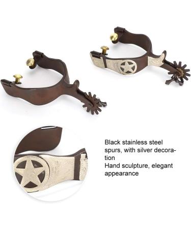 Horse Spurs Low Carbon Steel Horse Boot Spurs Decoration West Cowboy Style Horse Spurs for Riding - Buy Online on SooperMarket.com