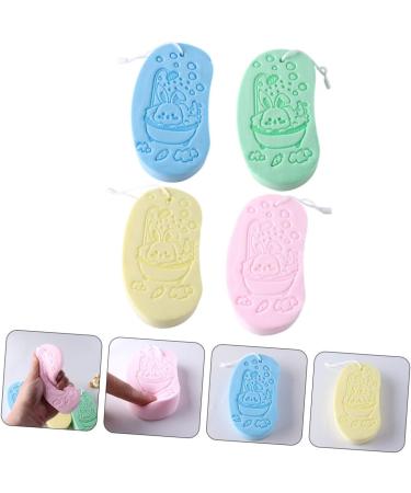 Healeved 4pcs Bath Sponge Set - Portable Baby Body Scrubber & Shower Tool - Child Household Bath Accessory - Sponge Brush 13x7cm - Buy Online on SooperMarket.com