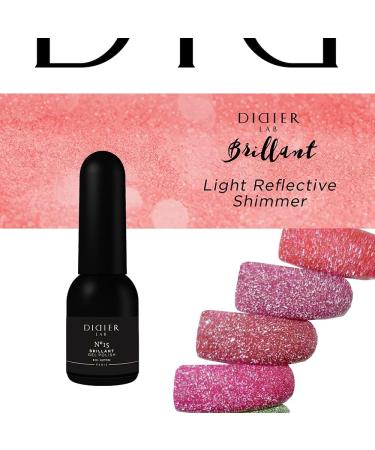 Didier Lab - Premium UV Gel Nail Polish - Brillant No. 15 - Gel Nail Varnish - Nail Art - Long-Lasting High Gloss Wear - Orange Gel Nail Polish - Gel Nails - Glitter Gel Nail Polish - Rich Pigment - Buy Online on SooperMarket.com