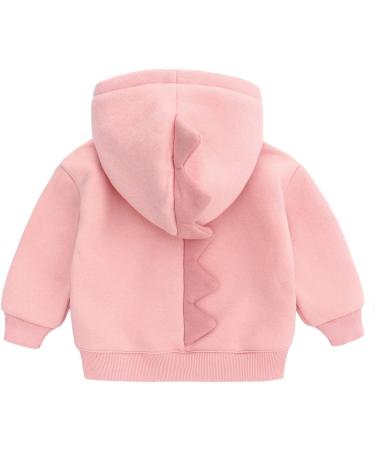 Famuka Little Kids Dinosaur Hoodie | Toddler Boy Girl Sweatshirt 24 Months Pink - Unisex Casual Top - Buy Online on SooperMarket.com