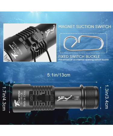 6000 Lumens Rechargeable Diving Flashlight - Super Bright Submersible Torch for Underwater Exploration - Buy Online on SooperMarket.com
