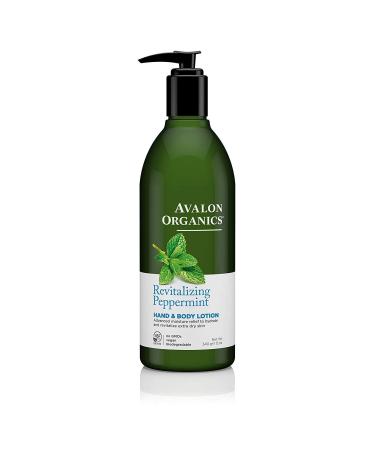 Avalon Organics Hand & Body Lotion, Revitalizing Peppermint, 12 Oz