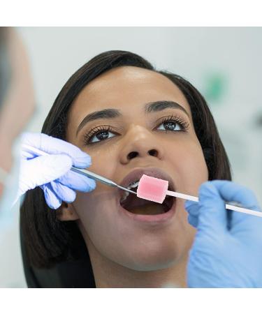Healifty Disposable Oral Swabs - 100pcs Unflavored Sterile Mouth Swabs for Elderly - Pink Sponge Swabs - Buy Online on SooperMarket.com