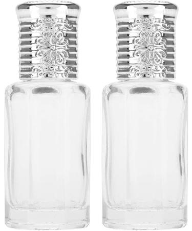Empty Glass Roller Bottle Refillable Essential Oil Bottles 2pcs Mini Empty Glass Roller Bottle Perfume Essential Oil Bottles 10ml/12ml For Perfume Serum Lotion Aromatherapy Essential Oil(12ML-Silver) - Buy Online on SooperMarket.com