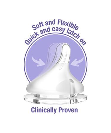 Lansinoh Baby Bottle Pack of 2 | 240ml Anti-Colic BPA & BPS Free Soft Silicone Teat - Purple - Buy Online on SooperMarket.com