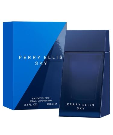 Perry Ellis Sky 3.4 fl oz EDT - Cologne for Men - fresh aquatic citrus - bergamot lime mint violet sandalwood cedarwood - Buy Online on SooperMarket.com