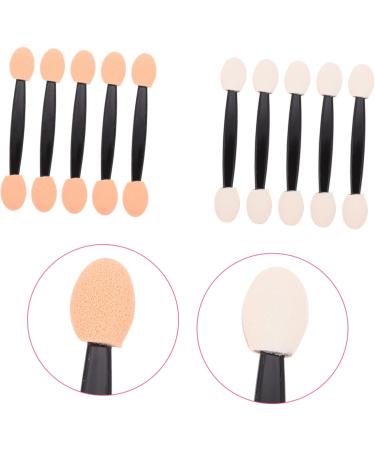 WOFASHPURET 100pcs Double Ended Eyeshadow Brush Makeup Sponge Mini Makeup Eye Makeup Applicator Eye Shadow Oval 6.5x1.3cm Black - Buy Online on SooperMarket.com