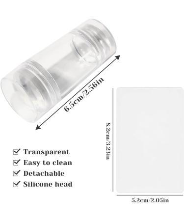 Sularpek Silicone Jelly Stamper - Double Sided Transparent Nail Art Stamper with Scraper | Manicure Tool - Buy Online on SooperMarket.com