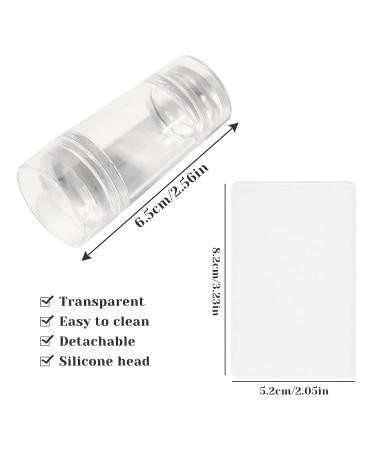 Sularpek 1Pcs Double Sided Silicone Nail Art Stamper with Scraper - Clear DIY Nail Art Tools - Buy Online on SooperMarket.com