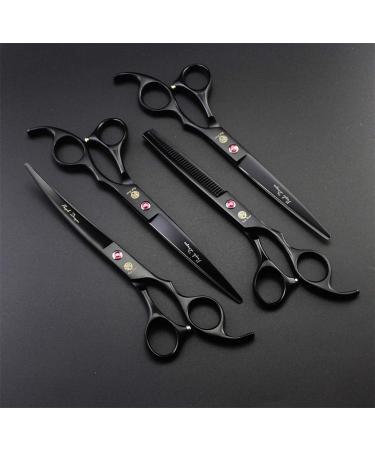 Purple Dragon 7.0 Fellscher for Dogs - Professional Curved Scissors Set with Effilier for Pet Grooming - High-Quality 440C Stainless Steel from Japan - Buy Online on SooperMarket.com