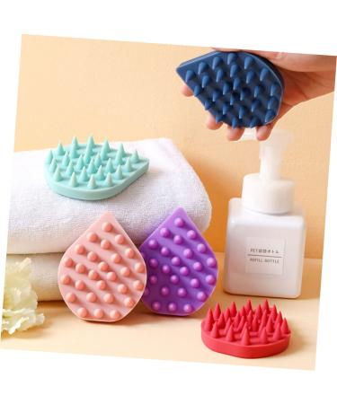 Silicone Shampoo Comb & Scrubber Massager | Scalp & Body Brush for Baby Shower | Dark Blue | 1pc - Buy Online on SooperMarket.com