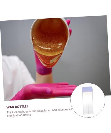 Beavorty 2-Piece Hair Removal Wax Bottles - Plastic Drum Spender Container for Cosmetics & Depilatory Wax - Buy Online on SooperMarket.com