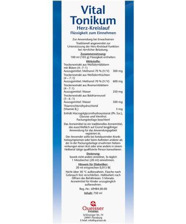 Doppelherz Vital Tonic for Cardiovascular Support - 750 ml (2 Pack) | International Shipping Available - Buy Online on SooperMarket.com