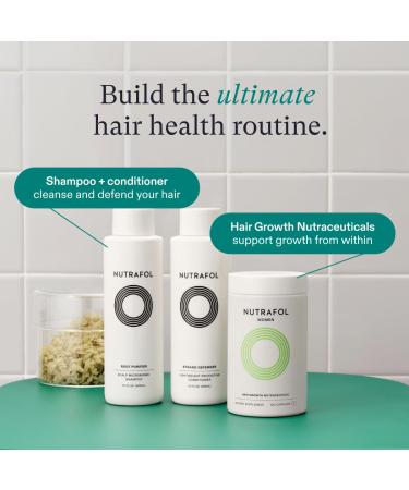 Nutrafol Women's Hair Growth Supplements - Clinically Proven Stronger Hair in 3-6 Months Dermatologist Recommended - 2 Month Supply & 2 Refill Pouches - Buy Online on SooperMarket.com