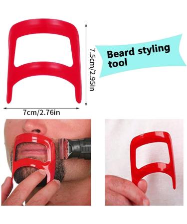 Beard Shaping Tool Kit Neckline Shaving Template Guide Set for Men Hair Styling Red beard trimmer template guide - Buy Online on SooperMarket.com