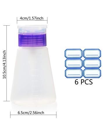 2 Pack Acetone Lockable Alcohol Pump Dispensers 180ml - Easy One-Touch Dispensing for Nail Polish, Makeup Remover, Toner - Empty Bottles - Buy Online on SooperMarket.com