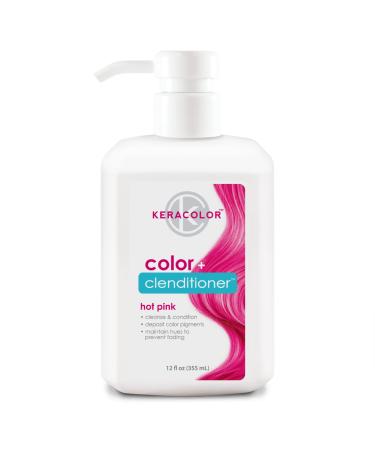 Keracolor Clenditioner Hair Dye - Semi Permanent Hair Color Depositing Conditioner  Cruelty-free  20 Colors 12 Fl Oz (Pack of 1) Hot Pink
