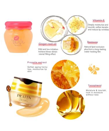 SWETIYOU Lip Plumper Set - Bee Balm & Honey Pot Gloss for Moisturizing, Hydrating & Exfoliating Lips - Buy Online on SooperMarket.com