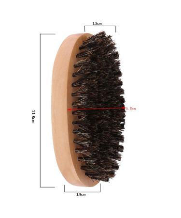 Men's Comb Brush - Synthetic Boar Bristles Wooden Handle Oval Design for Mustache & Beard Care Ideal for Military Bags - International Shipping Available - Buy Online on SooperMarket.com