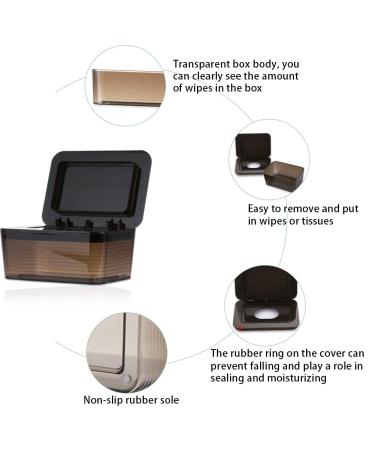 Jitnetiy Removable Wipes Dispenser - Large Holder Container for Fresh Wipes (Dark Brown) - Buy Online on SooperMarket.com
