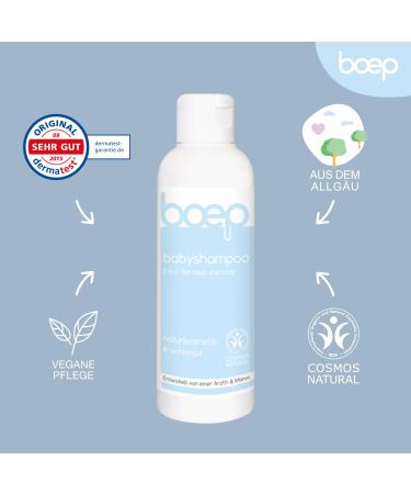 Boep 2-in-1 Baby Shampoo & Shower Gel | Organic Aloe Vera | Sulfate & Paraben-Free Natural Baby Care (150ml) - Buy Online on SooperMarket.com