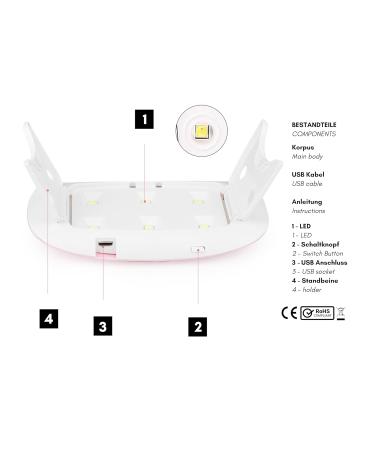 Buy BOT Mini UV Lamp for UV Gel Nail Foils - Portable Pink UV Nail Light for Home & Travel - Buy Online on SooperMarket.com
