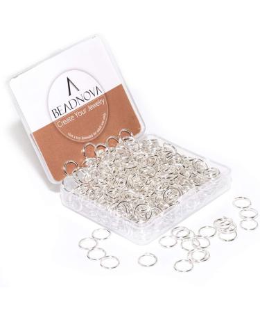 BEADNOVA 10mm Jump Rings Silver Jewelry Jump Rings for Jewelry Making Open Jump Rings for Keychains (300Pcs) 10mm 300pcs