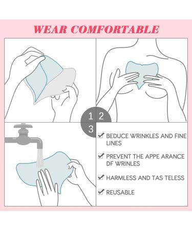 Reusable Silicone Chest Wrinkle Pad | Transparent Cleavage Patch for Smooth Skin | Decollete Wrinkle Patch for Women | 5.9 x 4.7 Inch - Buy Online on SooperMarket.com