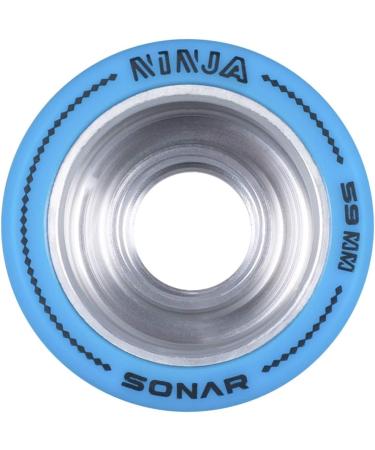 Riedell Sonar Ninja Roller Skate Wheels - 59mm x 38mm Blue - 4 Pack - Buy Online on SooperMarket.com