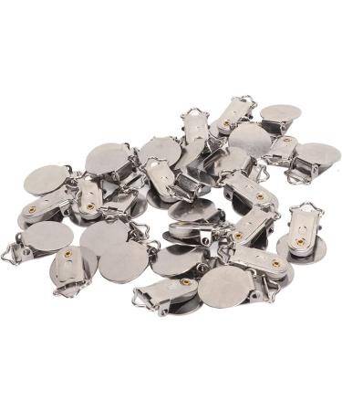 High-Quality Round Metal Pacifier Clips | Galvanized Glossy Stainless Steel | Durable & Stylish Baby Accessories - Buy Online on SooperMarket.com