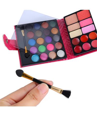 FantasyDay Pro 32-Color All-In-One Makeup Palette with Lipgloss, Blush, Face Powder, and Brush in Red Bag - Buy Online on SooperMarket.com