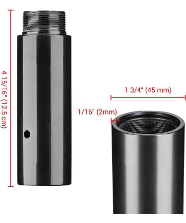 AW 45mm Dancing Pole Extension - 125mm Silver Black Color - Fitness Spinning Exercise Club - Buy Online on SooperMarket.com