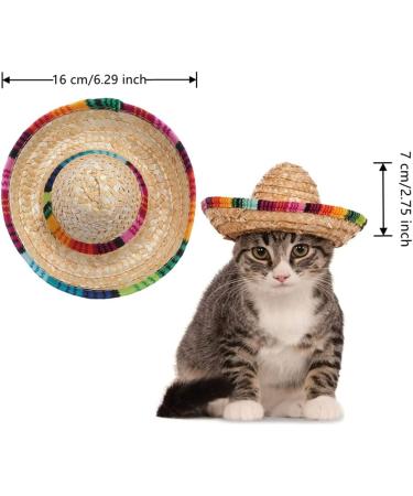 1 PCS Pet Straw Hat Funny Mini Mexican Hats Mexican Sombrero Cap Dog Sombrero Hat for Fiesta Carnival Mexican Theme Party Decorations Dogs Cats Party Favors - Buy Online on SooperMarket.com