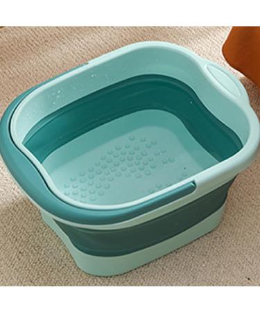 Yusseqdd Collapsible Foot Bath Basin - Multifunctional Large Capacity Foldable TPE Bucket for Home & Salon Use - Light Blue - Buy Online on SooperMarket.com