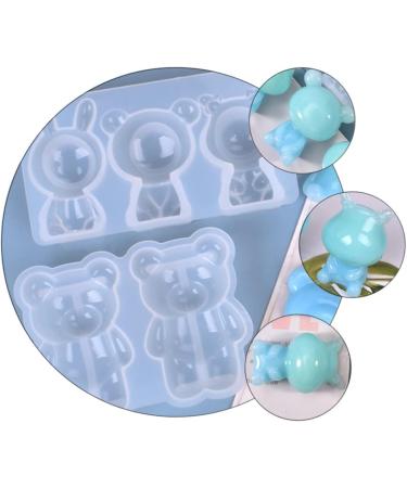 Zerodeko 2pcs Rabbit Ornaments Dessert Bear Shape Cartoon Baking Adorable Molds Tools Silicone Cake DIY 11.5X6.3X2.4CM White - Buy Online on SooperMarket.com