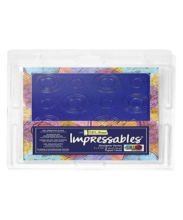 Gel Press Impressables 7 Embossed Repeat Circles Block Printing 10815-JEN-01 7 Inch Repeat Circles Multicoloured