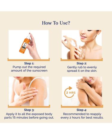StBotanica Vitamin C SPF 75 Dry Touch Sunscreen - Mineral Water Resistant UVA/UVB PA+++ - 120ml International Shipping - Buy Online on SooperMarket.com